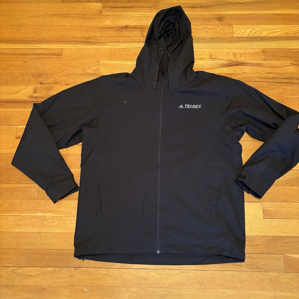 ADIDAS TERREX MULTI RAIN.RDY TWO-LAYER RAIN JACKET BLACK Large